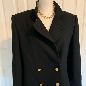Cropped black double breasted blazer, sz 8